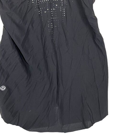 LULULEMON ATHLETICA White Black Racerback Tank Top Shirt Striped Perforated XS - Picture 3 of 16